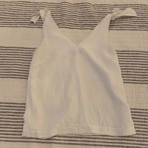White silk blouse tank
